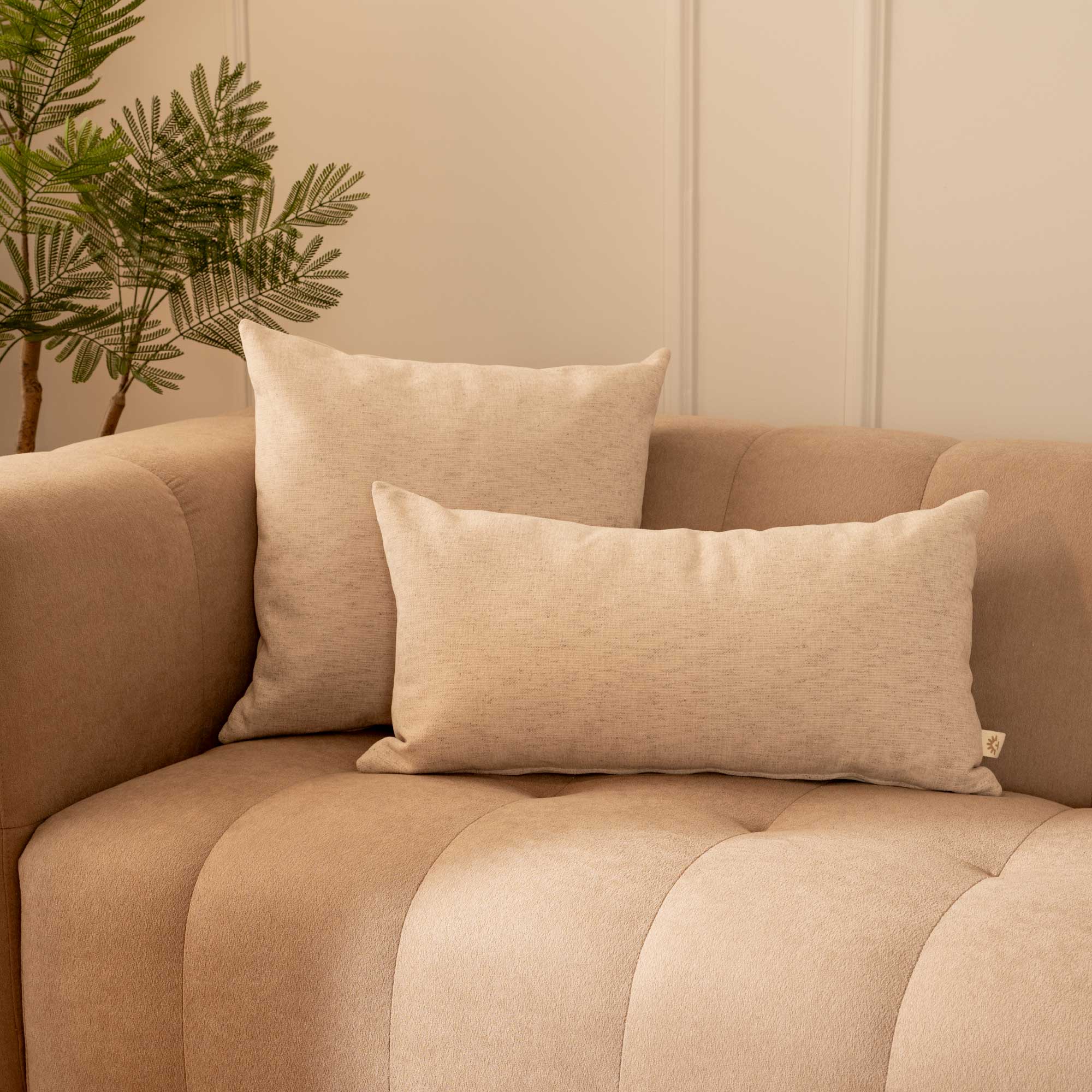Cojines Chenille Beige
