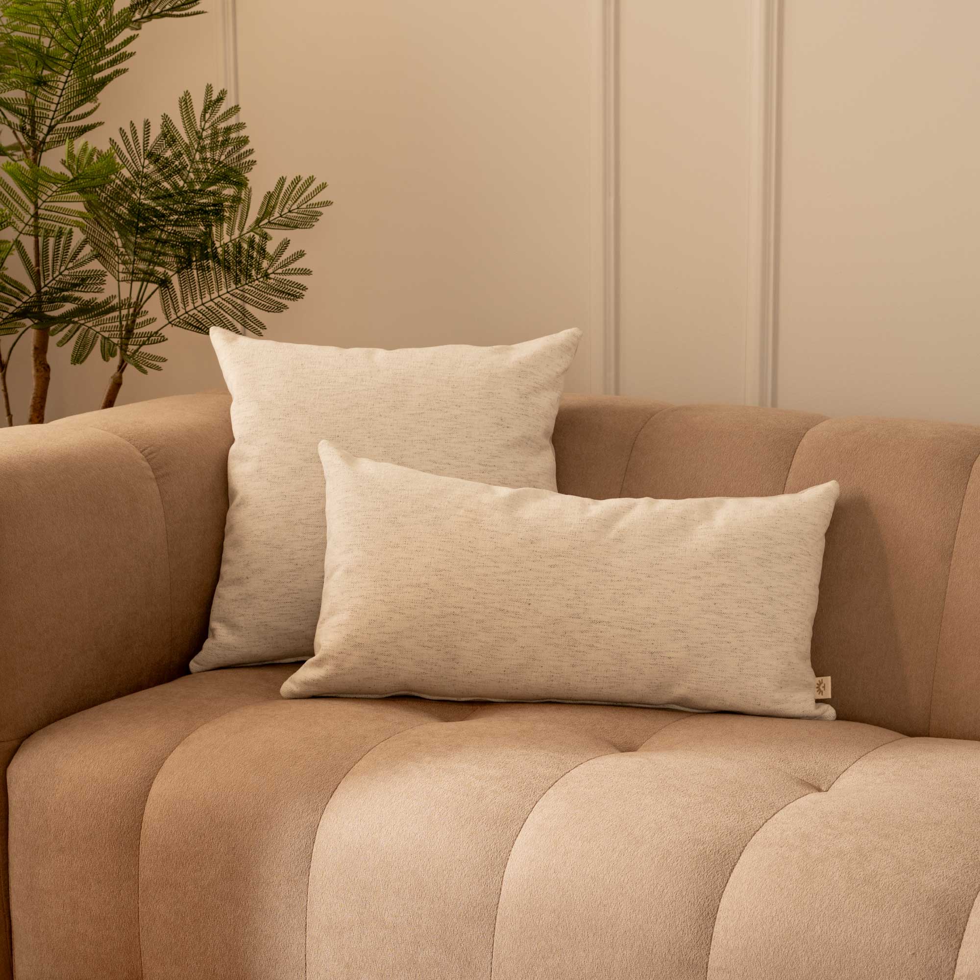 Cojines Chenille Crema