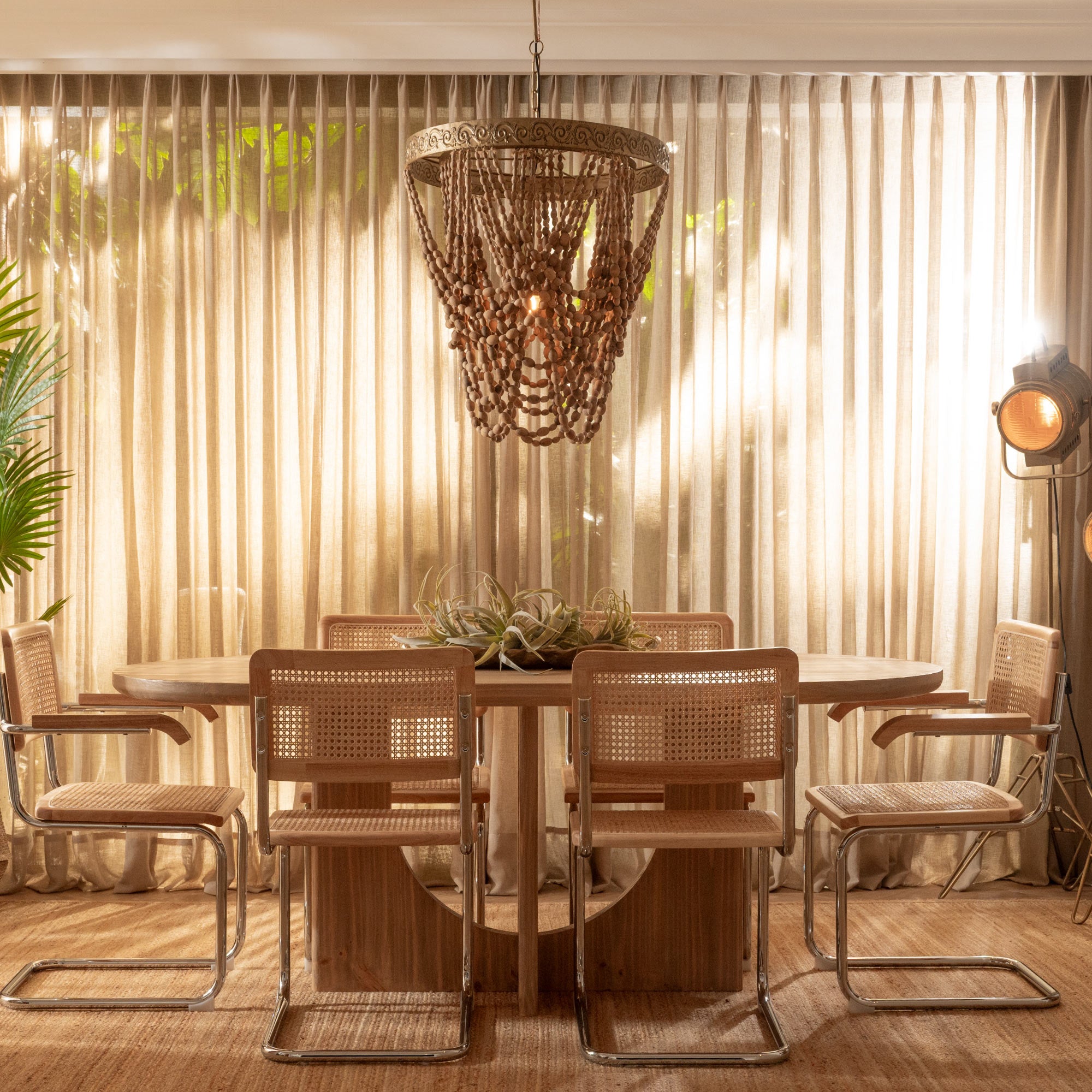 Lámpara Golden Bead Chandelier