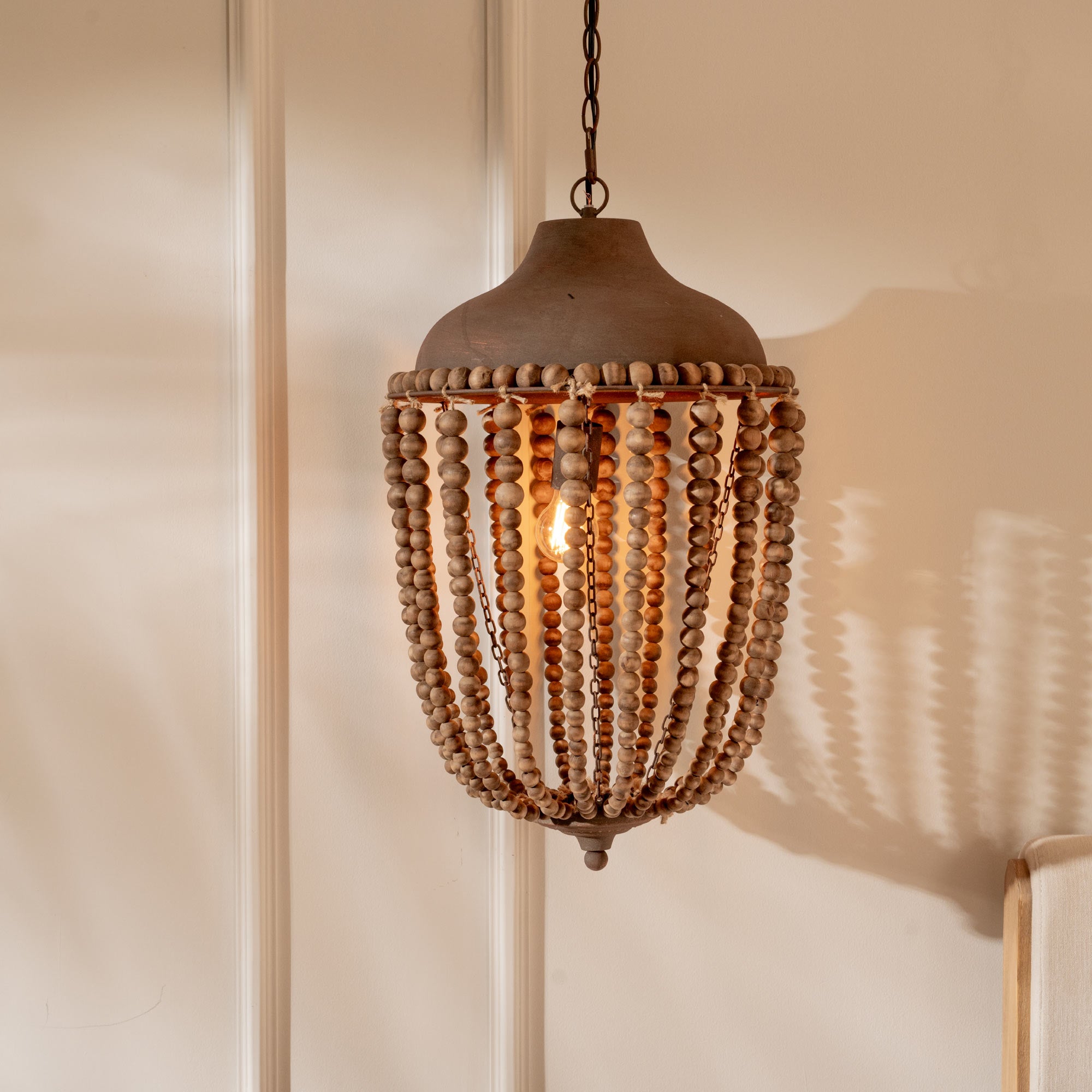 Lámpara Malí Bead Chandelier