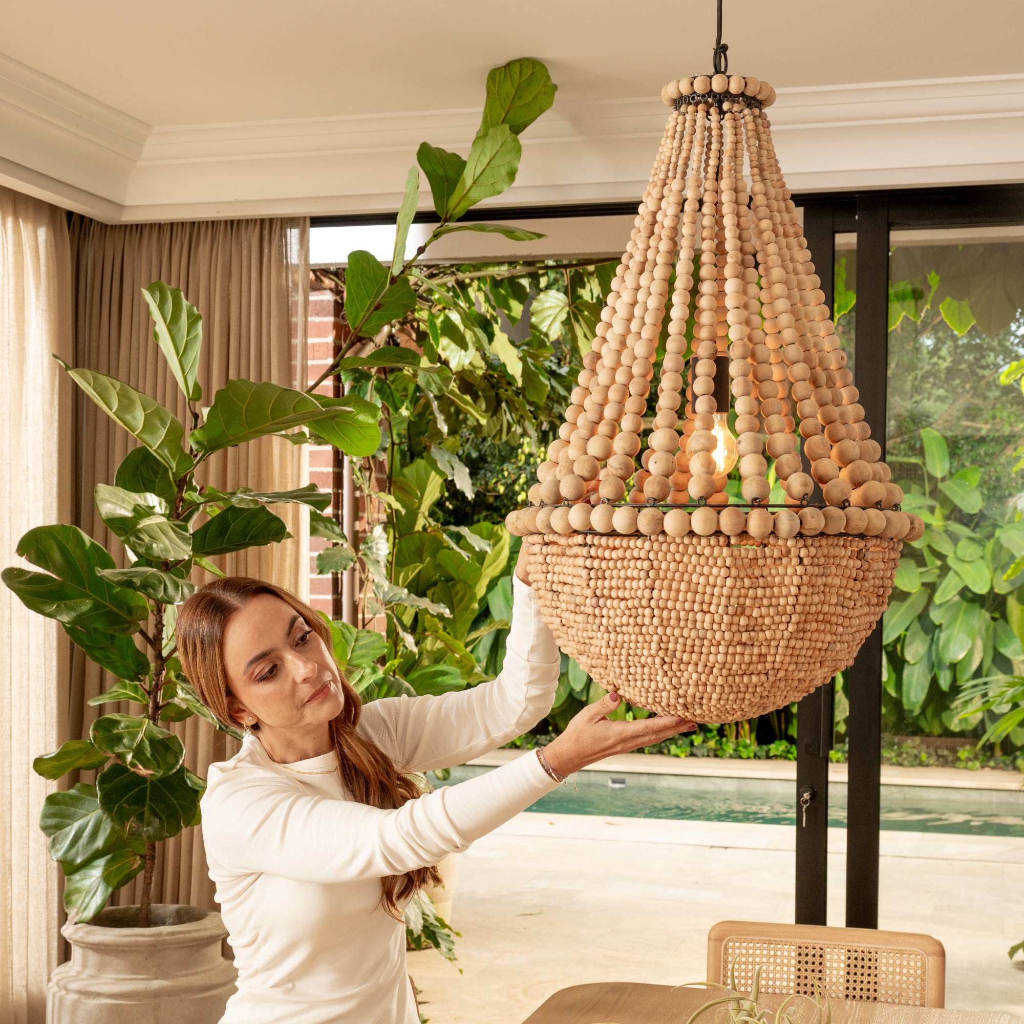 Lámpara Zambia Bead Chandelier