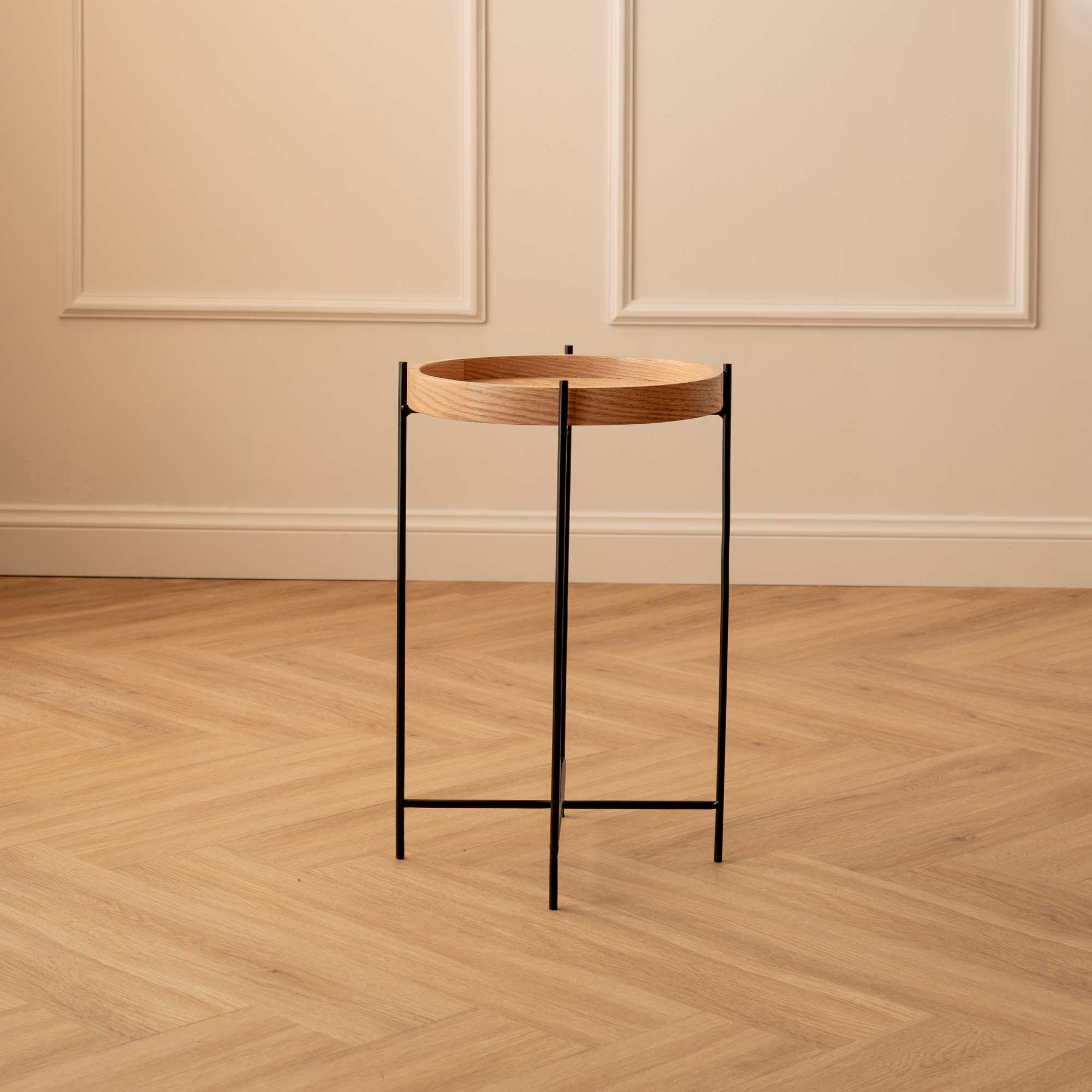 Mesa Auxiliar Redonda Serena Negra