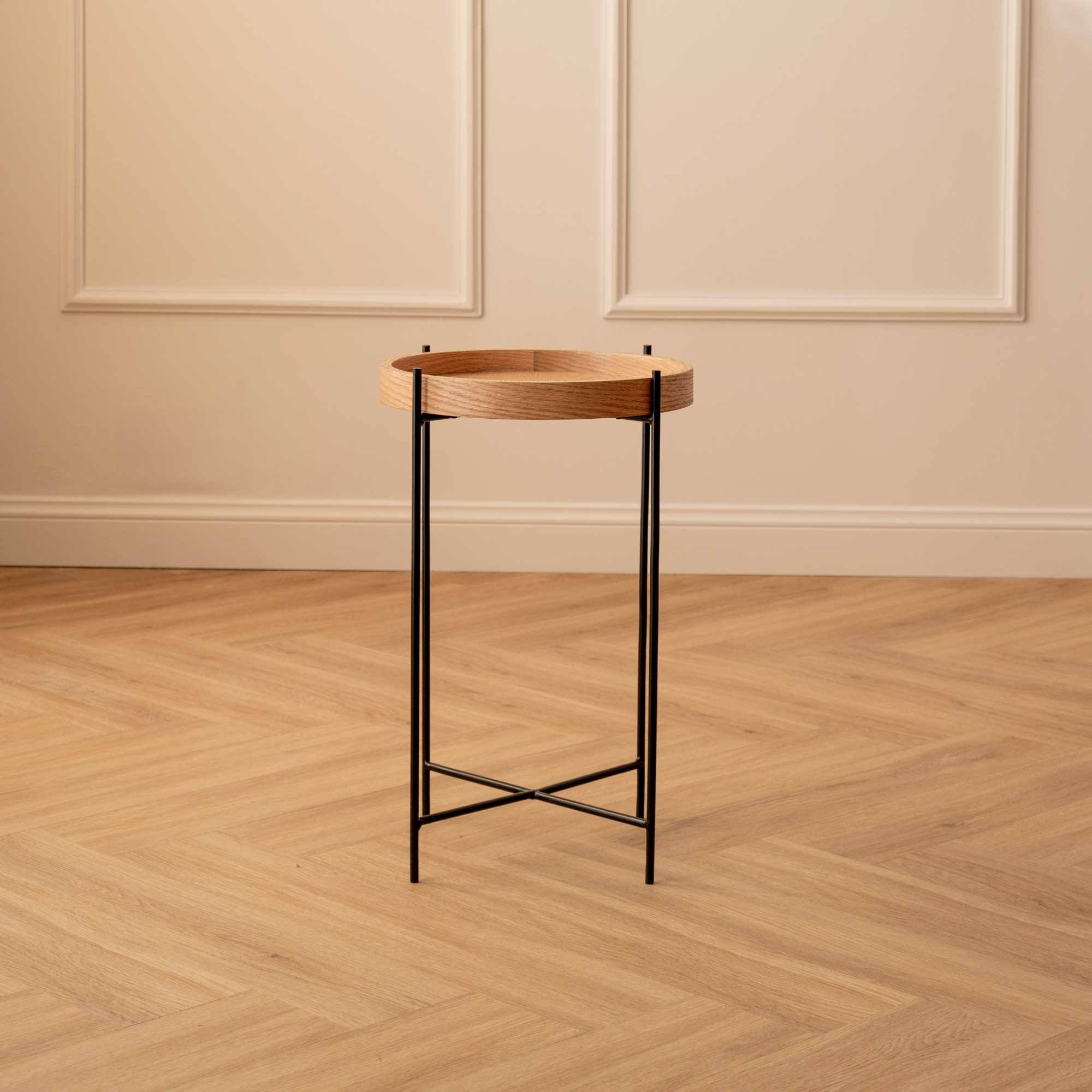 Mesa Auxiliar Redonda Serena Negra