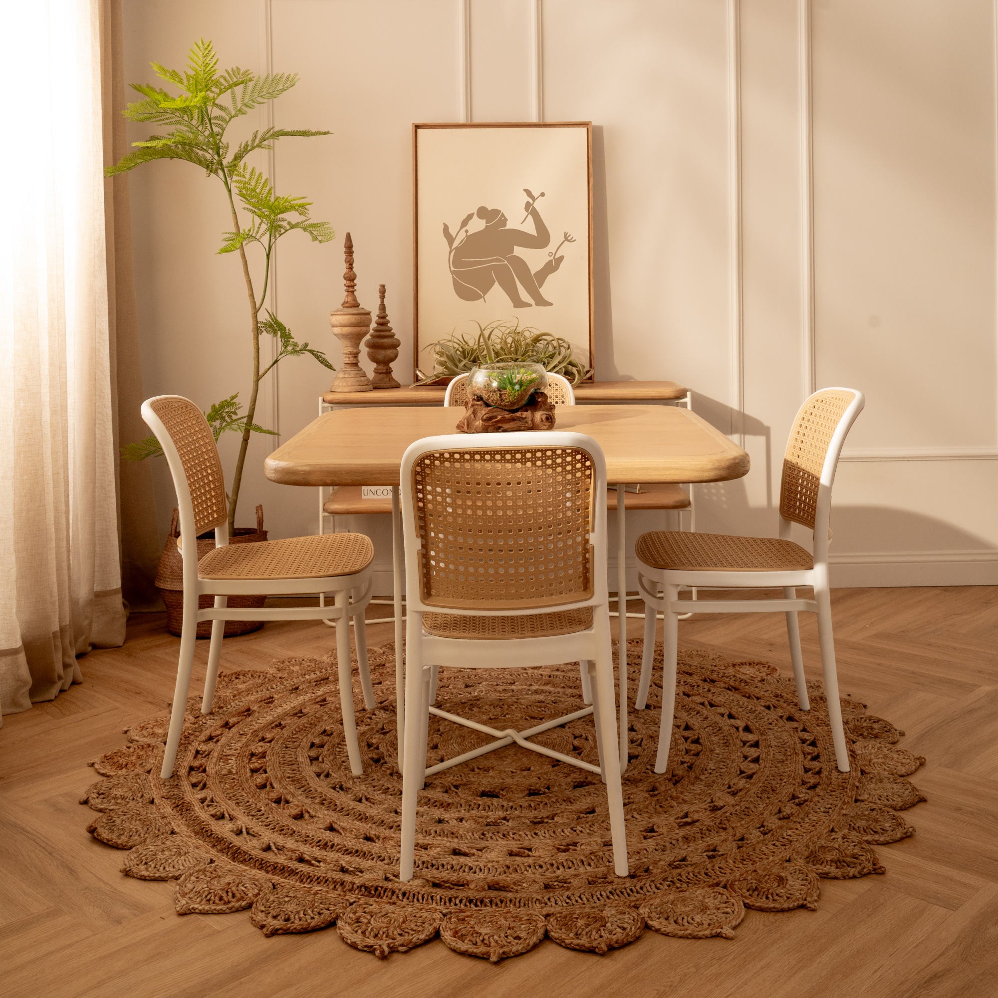 Mesa de Comedor Cuadrada Brisa Blanca