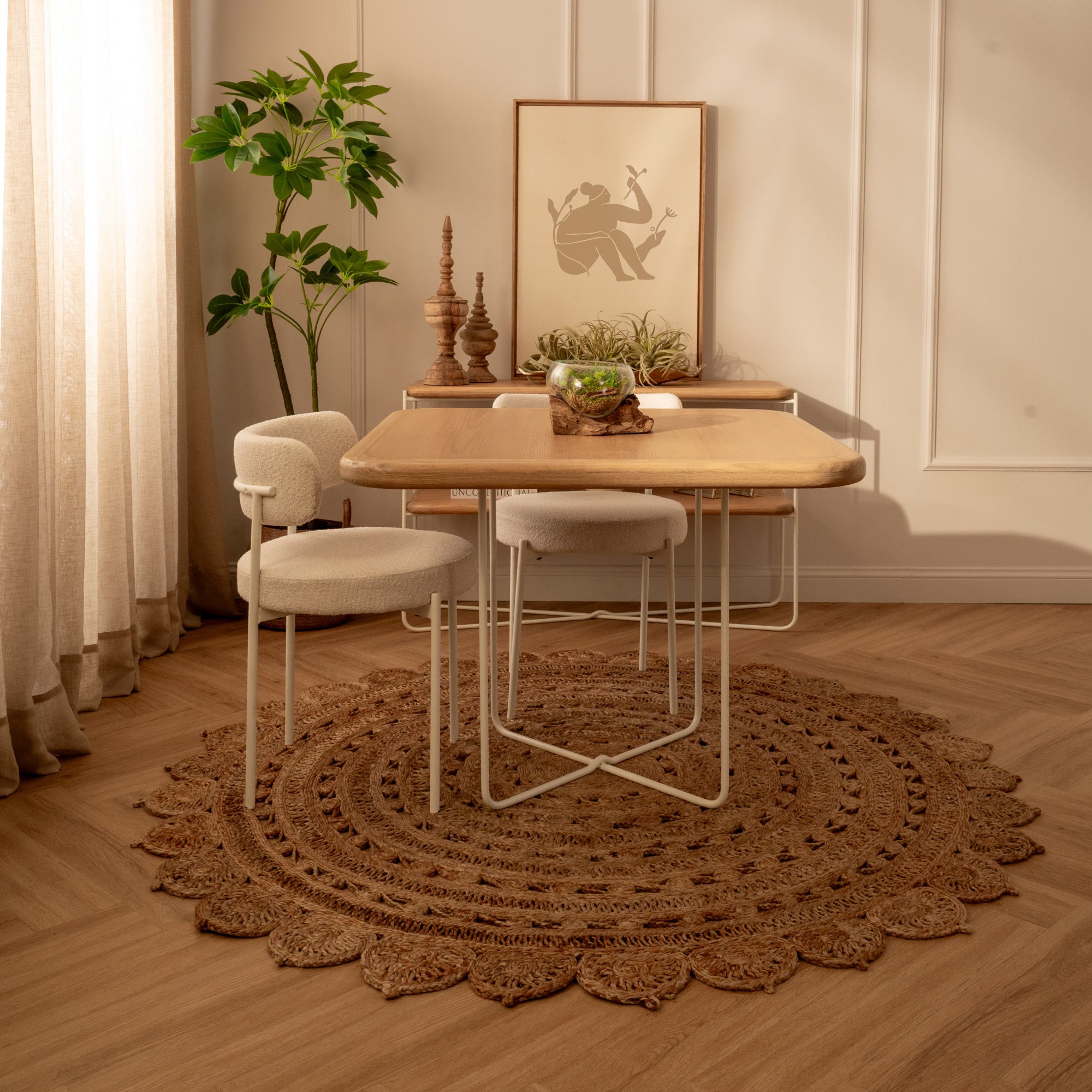 Mesa de Comedor Cuadrada Brisa Blanca