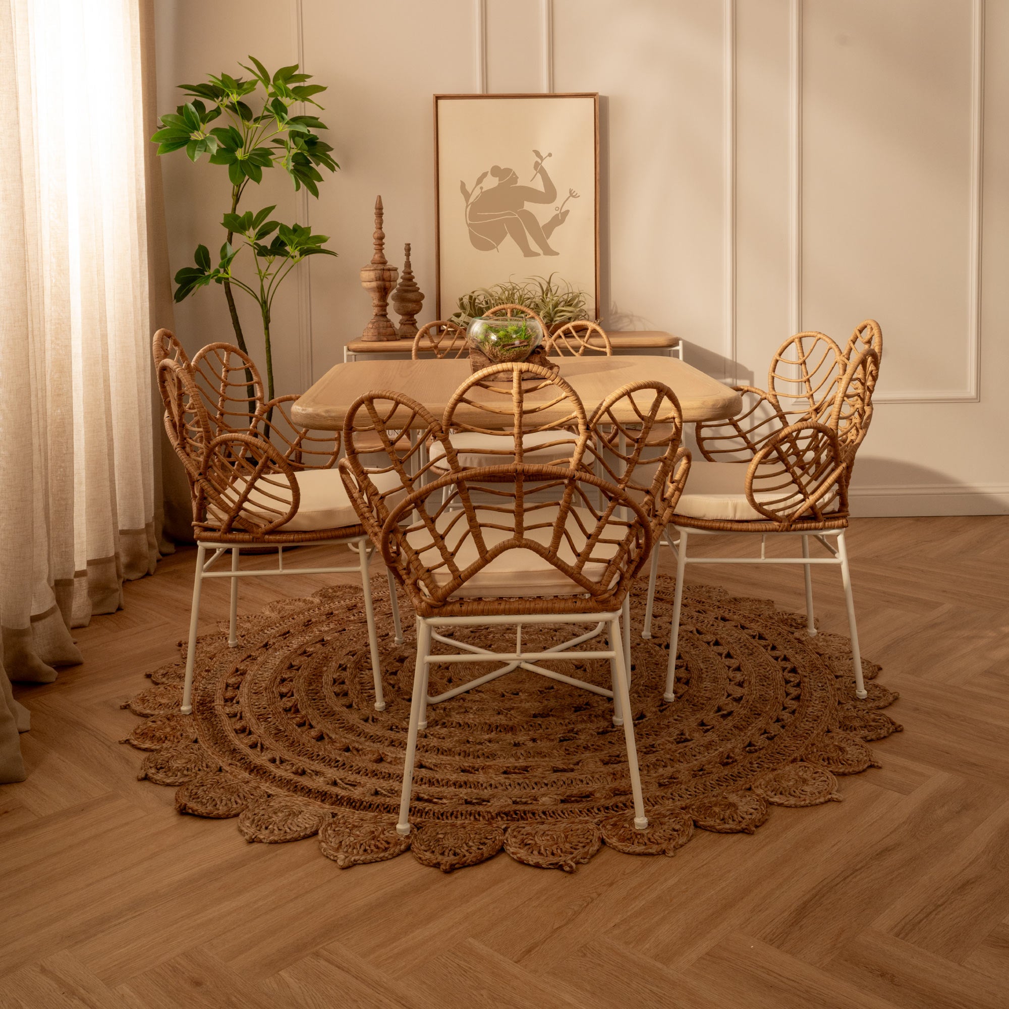 Mesa de Comedor Cuadrada Brisa Blanca