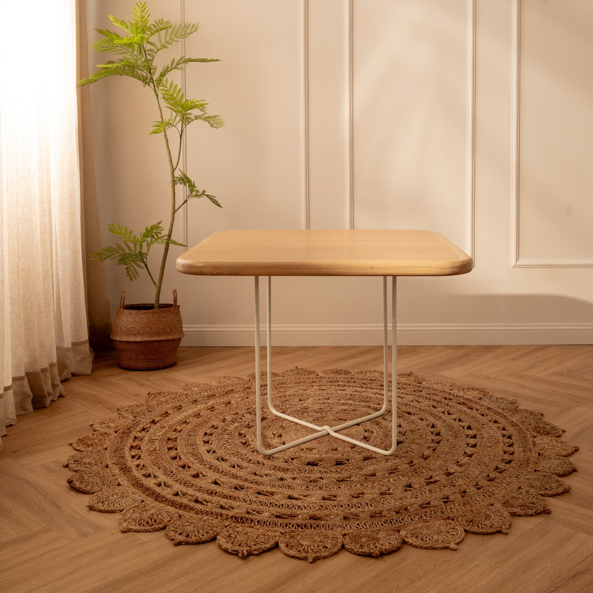 Mesa de Comedor Cuadrada Brisa Blanca