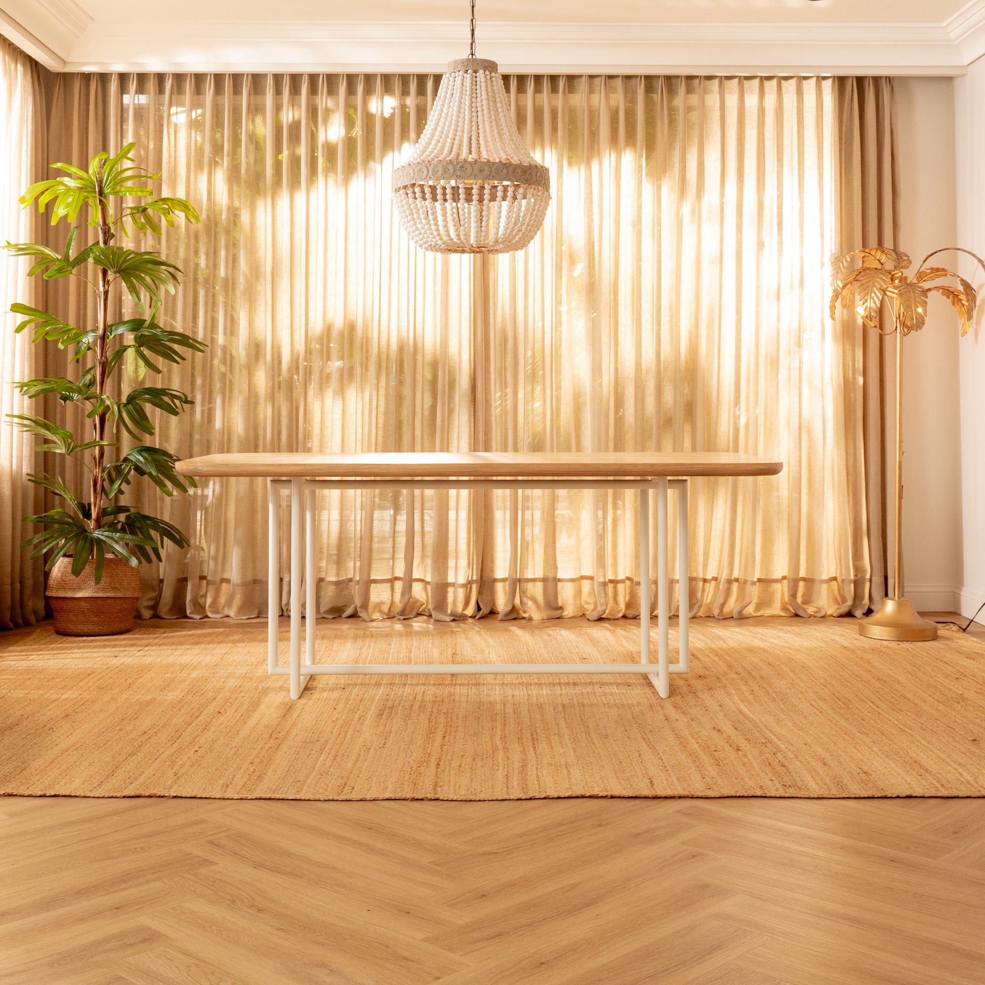 Mesa de Comedor Rectangular Sombra Blanca