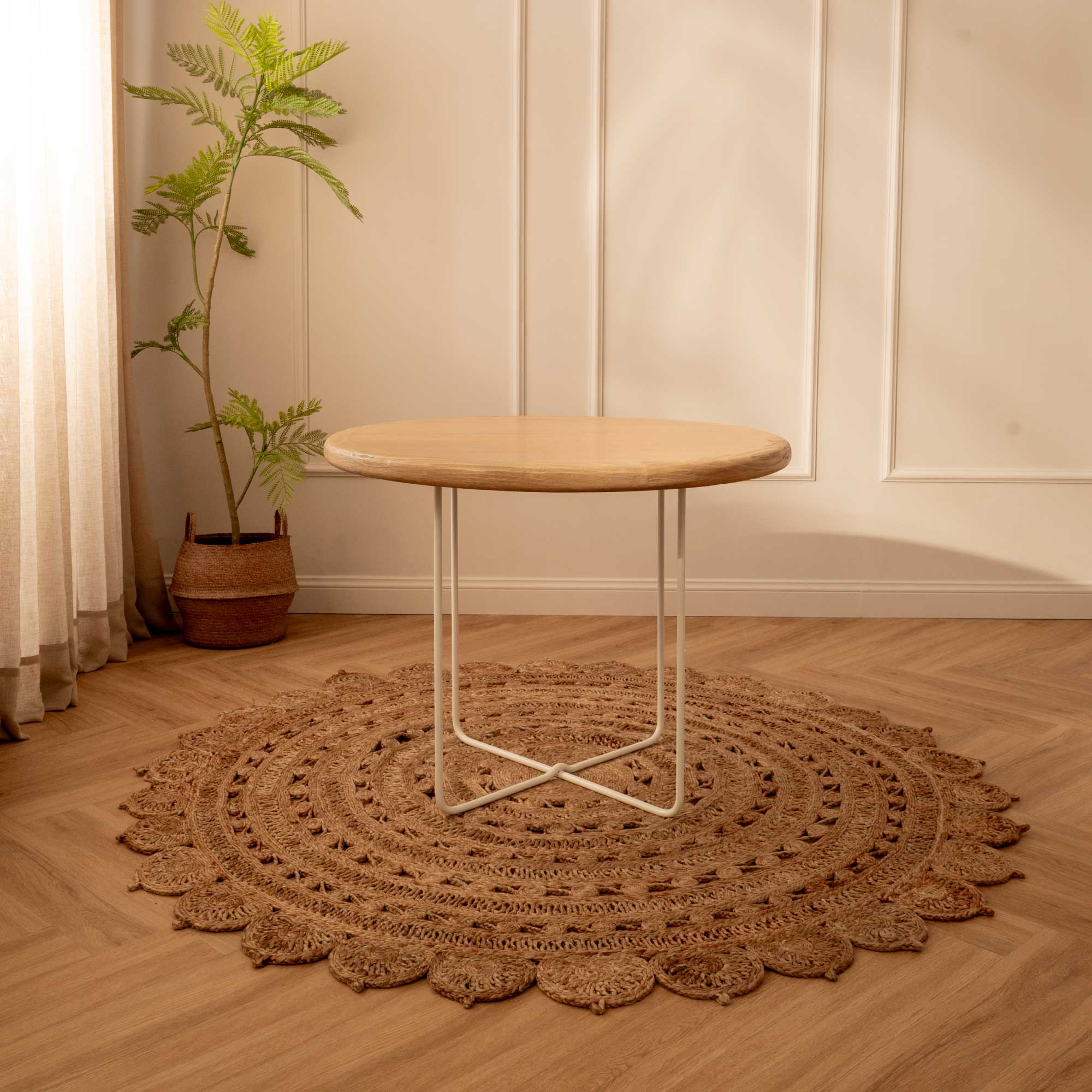 Mesa de Comedor Redonda Brisa Blanca