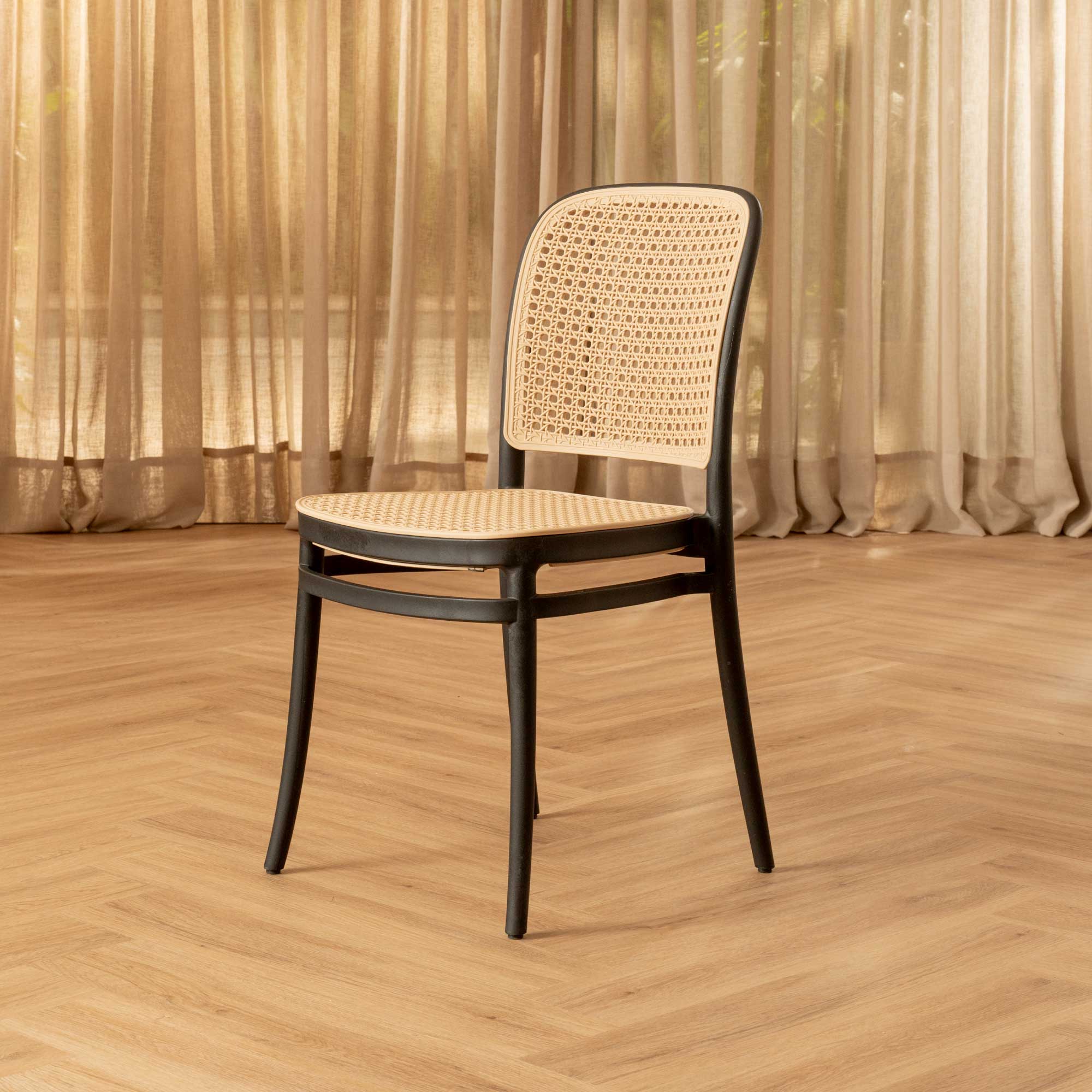 Silla Aire Apilable Negra