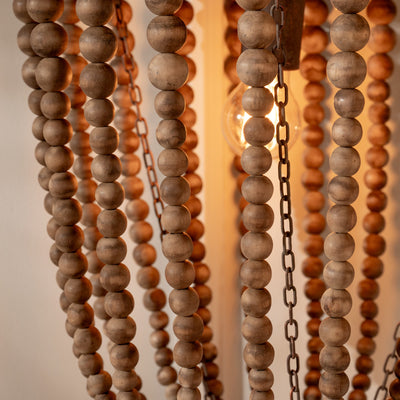 Lámpara Malí Bead Chandelier