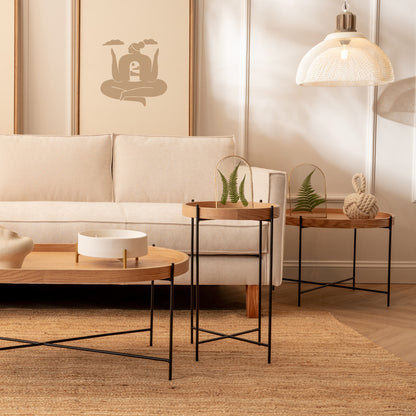 Mesa Auxiliar Redonda Serena Negra