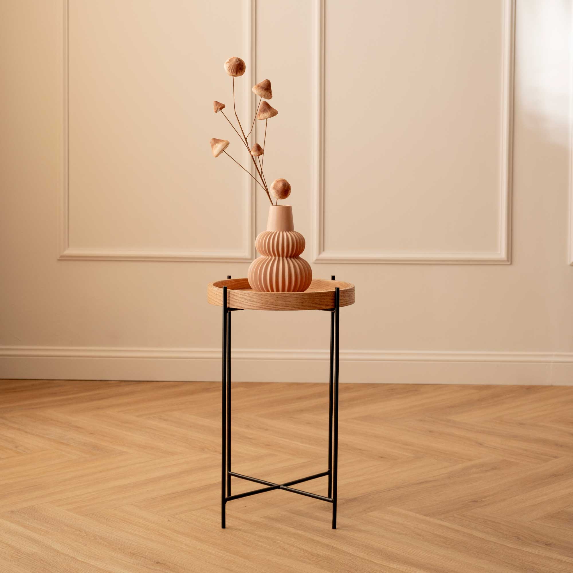 Mesa Auxiliar Redonda Serena Negra