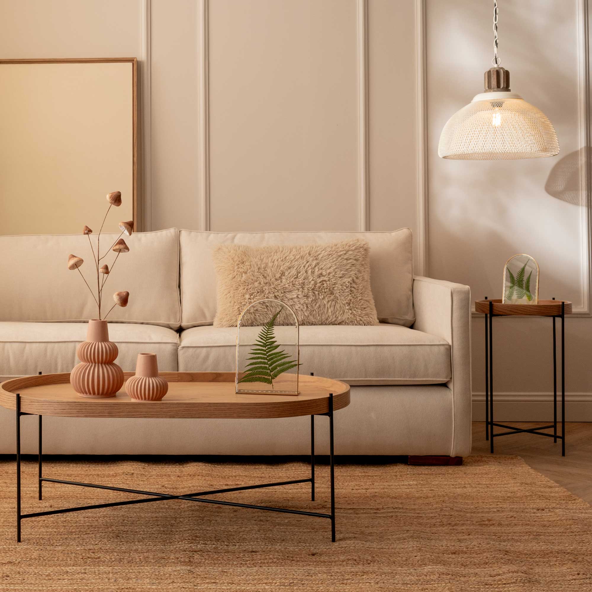 Mesa Auxiliar Redonda Serena Negra