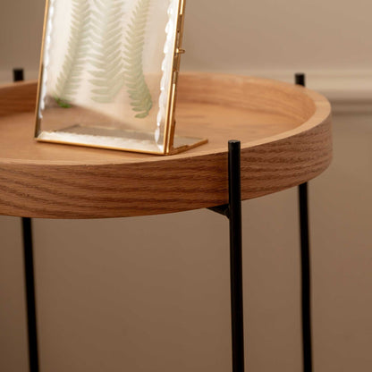 Mesa Auxiliar Redonda Serena Negra