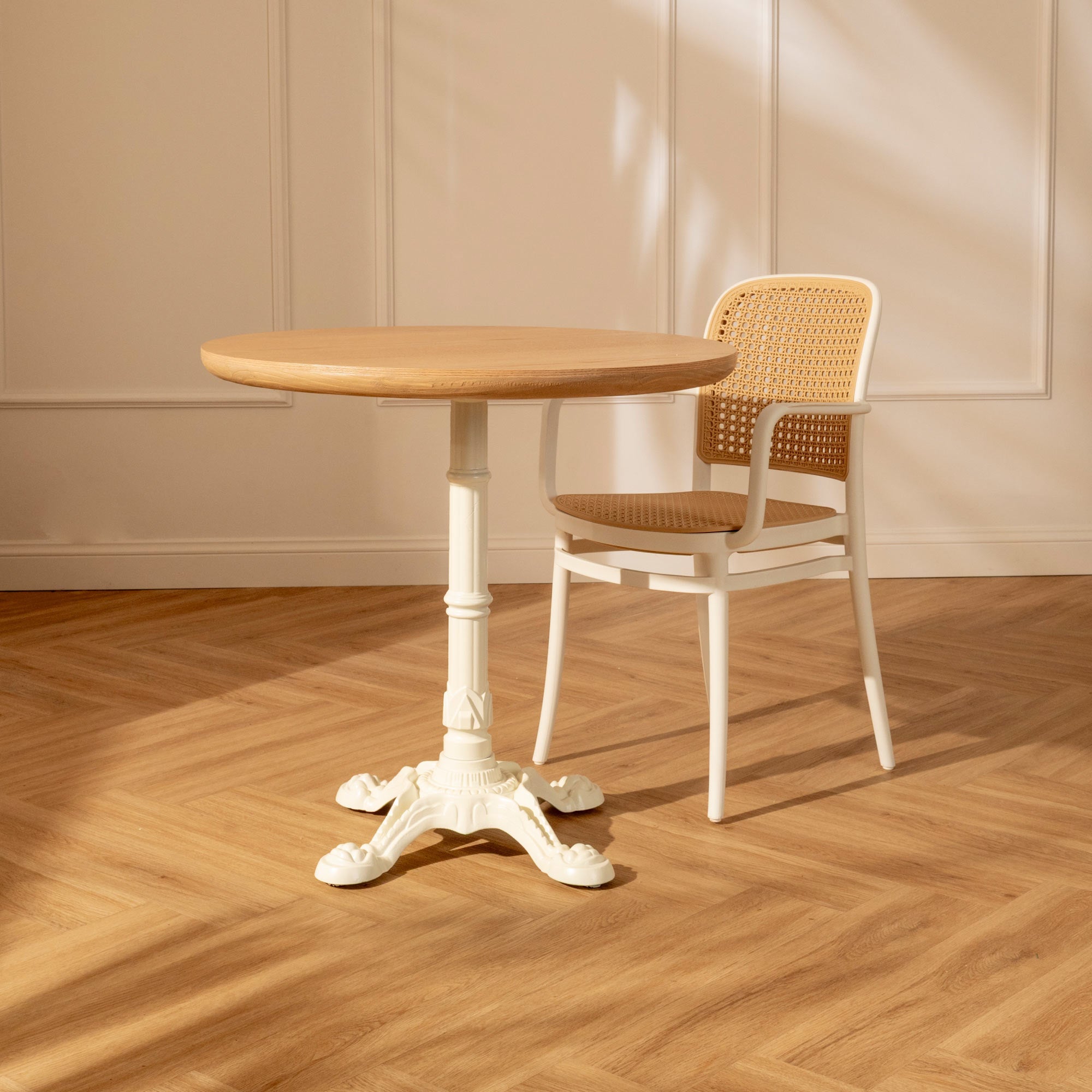 Mesa de Comedor Redonda Amelí Blanca- Madera