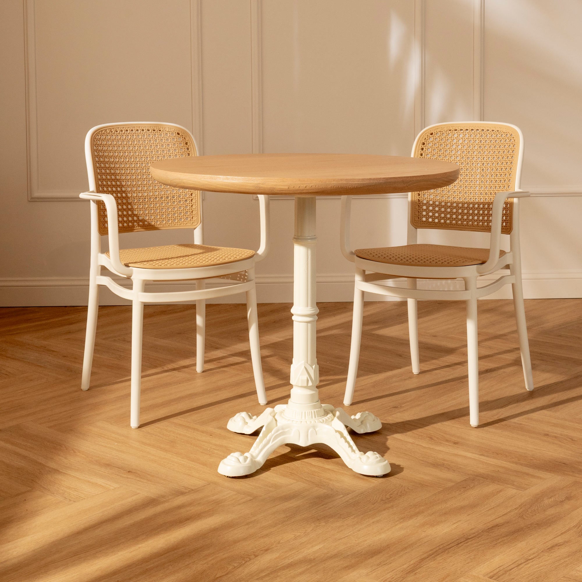 Mesa de Comedor Redonda Amelí Blanca- Madera