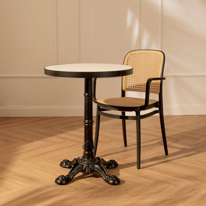 Mesa de Comedor Auxiliar Amelí Redonda Negra