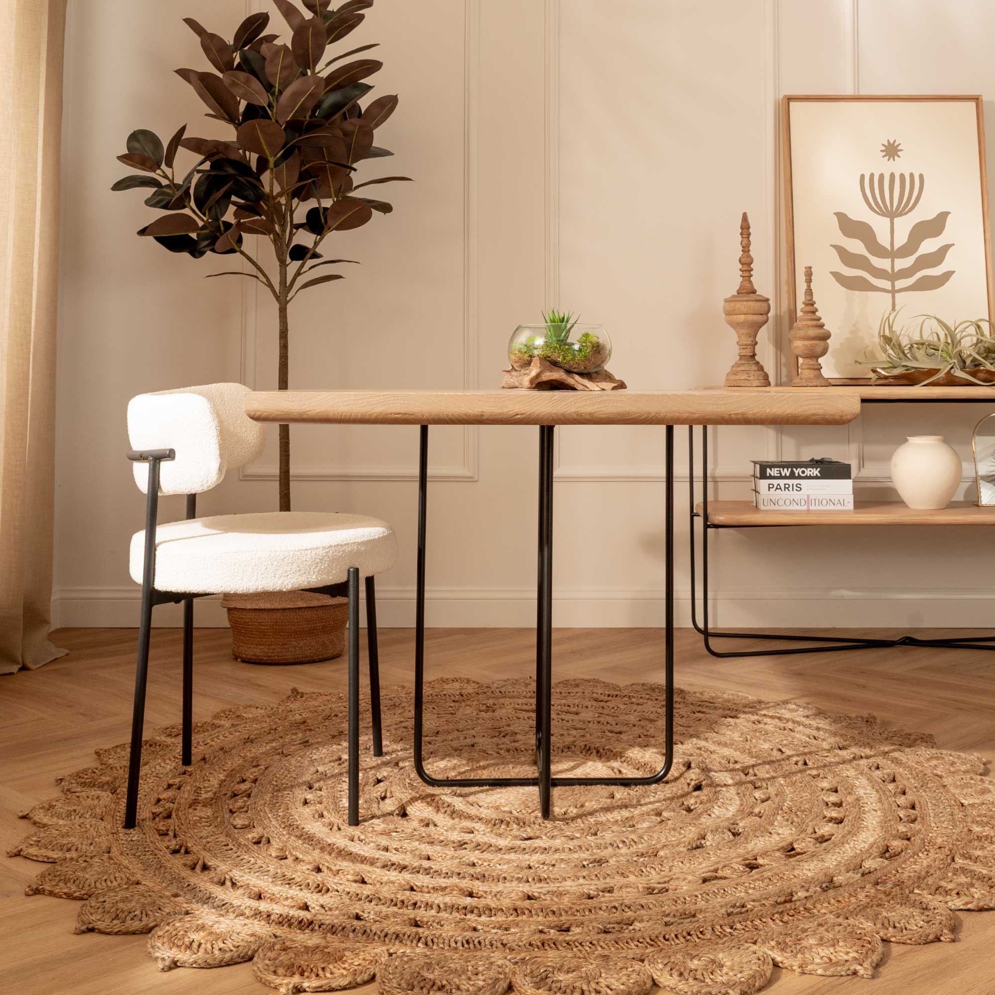Mesa de Comedor Cuadrada Brisa Negra