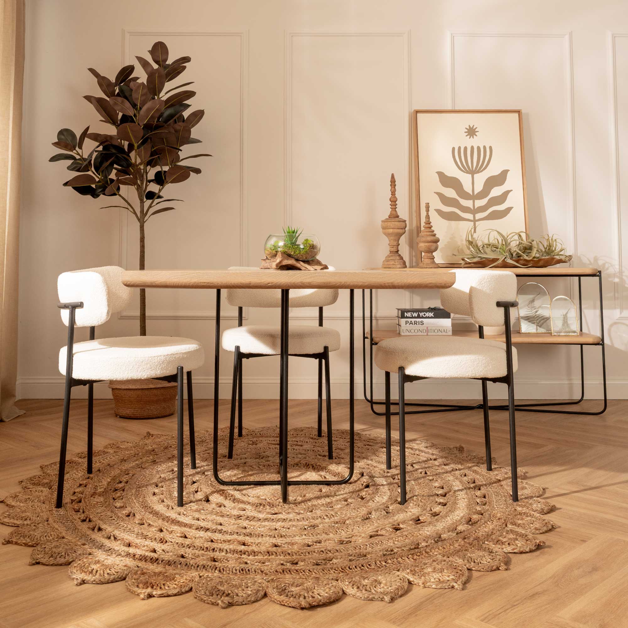 Mesa de Comedor Cuadrada Brisa Negra