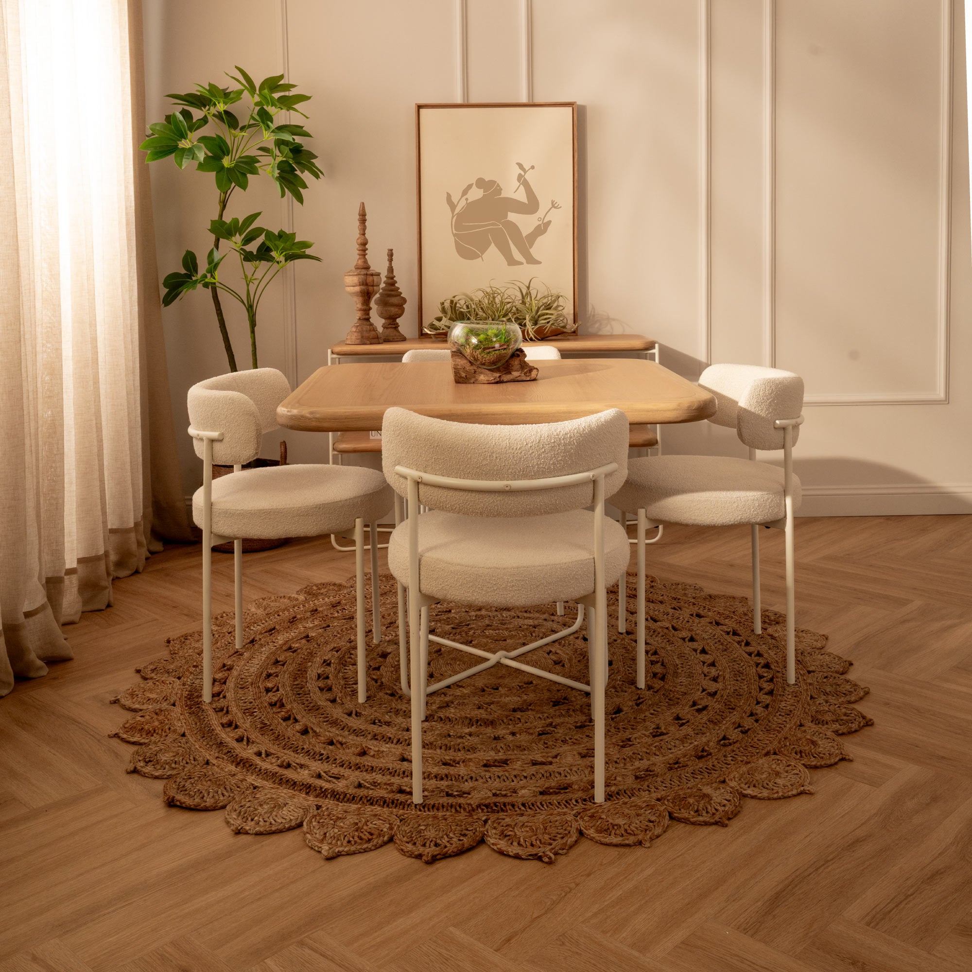 Mesa de Comedor Cuadrada Brisa Blanca