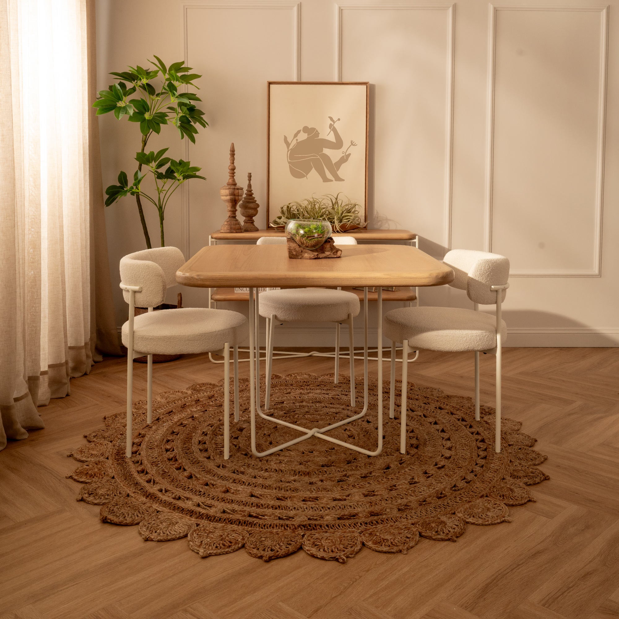 Mesa de Comedor Cuadrada Brisa Blanca