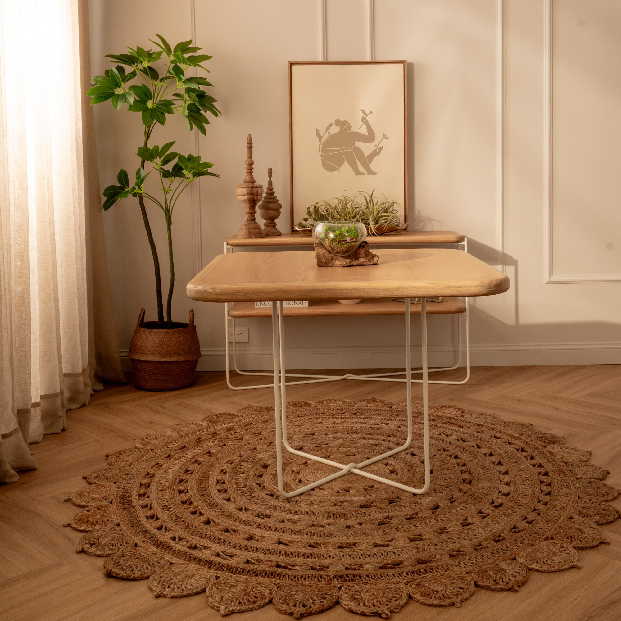 Mesa de Comedor Cuadrada Brisa Blanca