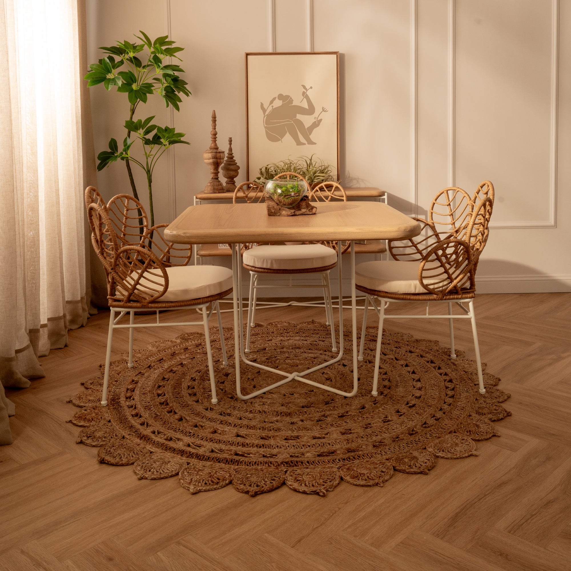 Mesa de Comedor Cuadrada Brisa Blanca