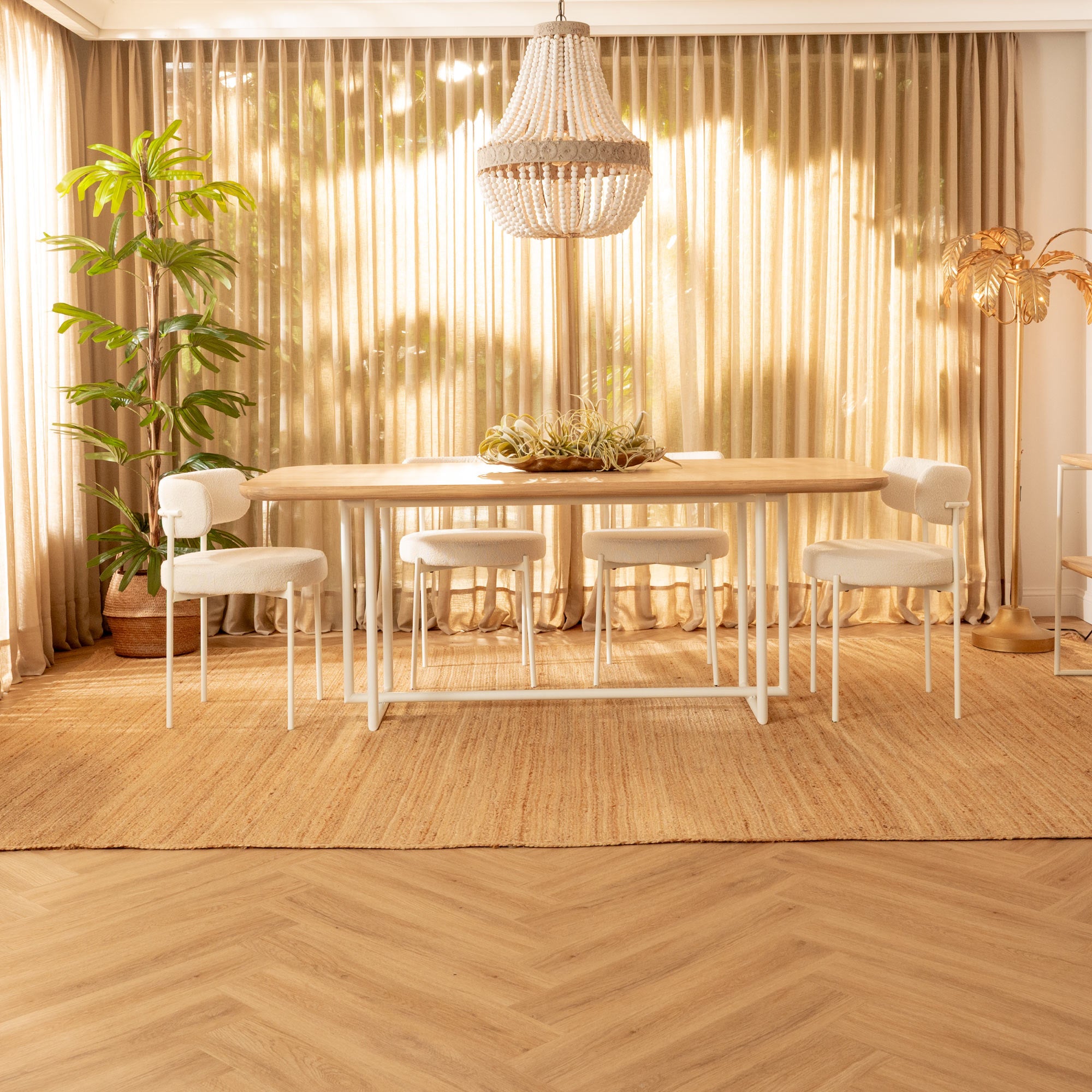 Mesa de Comedor Rectangular Sombra Blanca