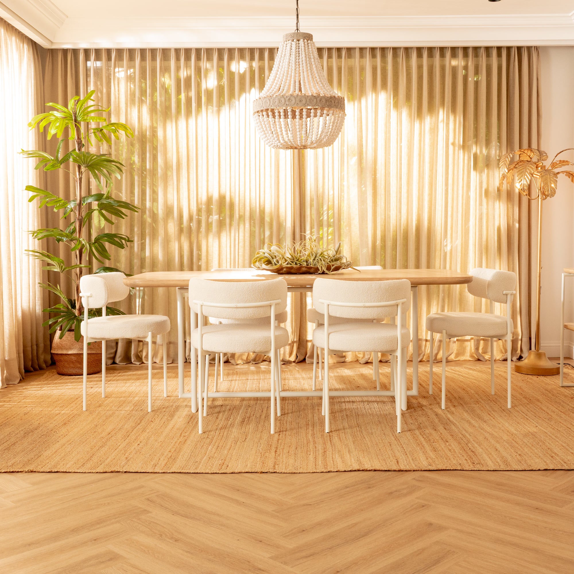 Mesa de Comedor Rectangular Sombra Blanca
