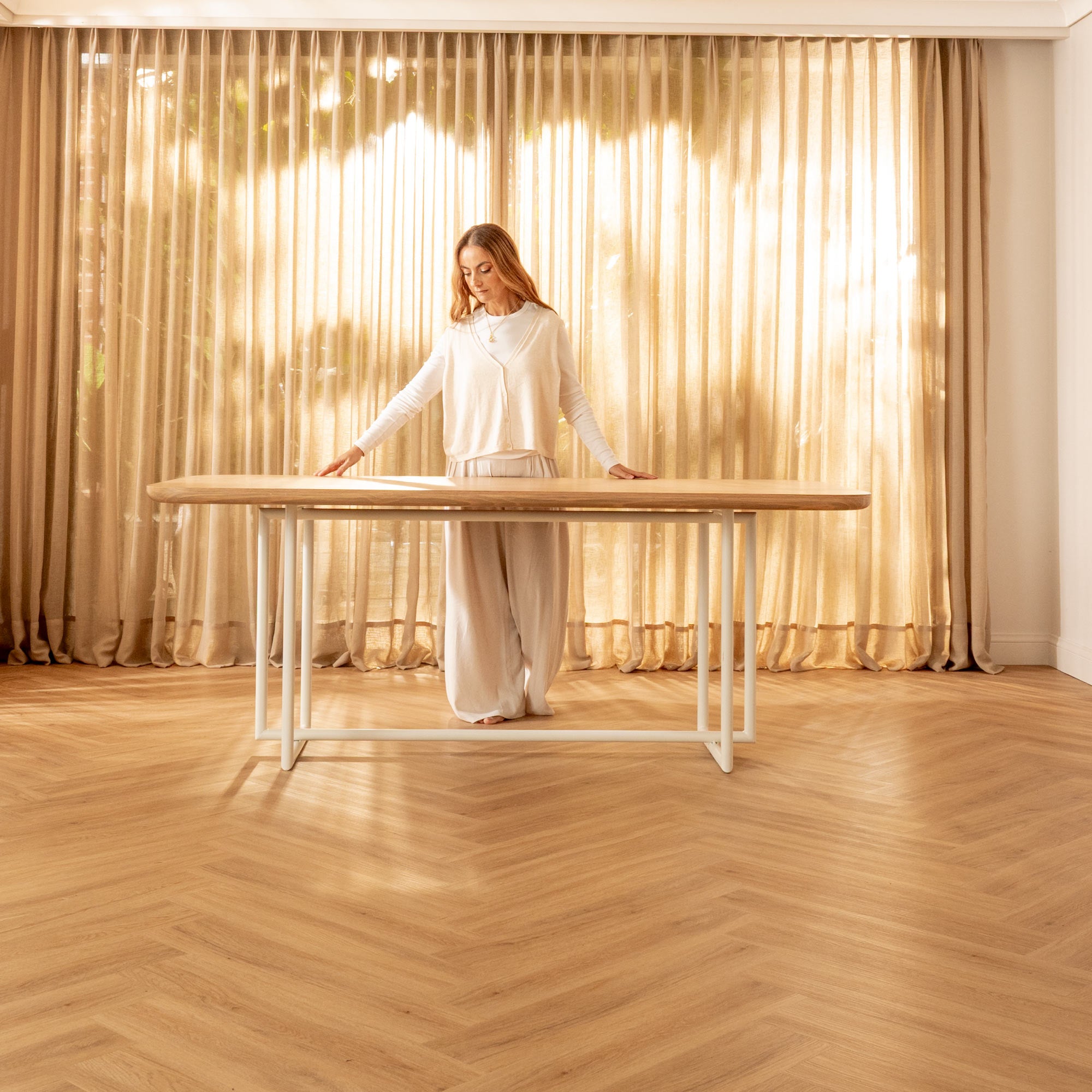 Mesa de Comedor Rectangular Sombra Blanca