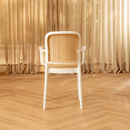 Silla Aire Apilable Blanca Con Brazos