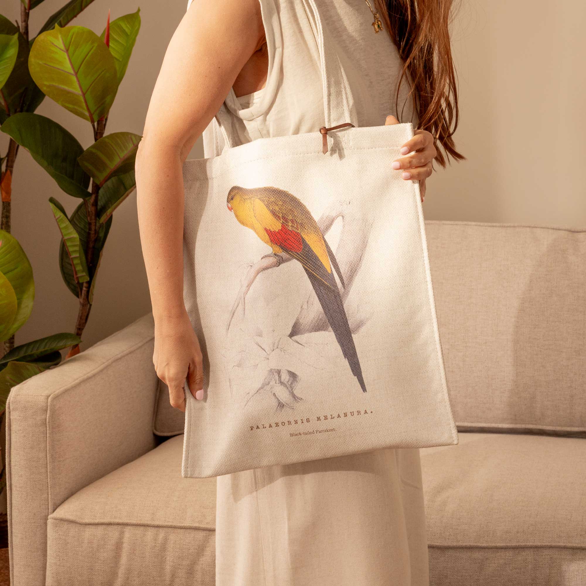 Tote Bag Perico Amarillo y Rojo