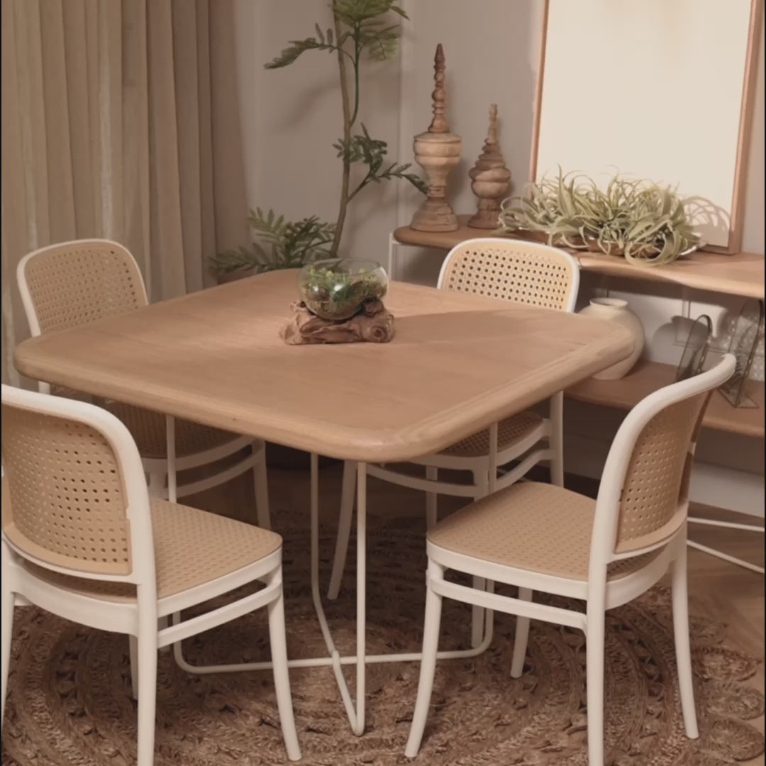 Mesa de Comedor Cuadrada Brisa Blanca